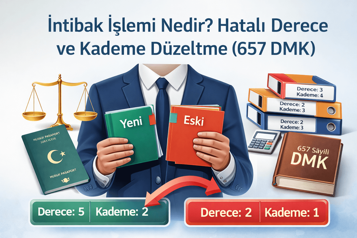 657 sayılı DMK’ya göre intibak işlemi ve hatalı derece kademe düzeltme