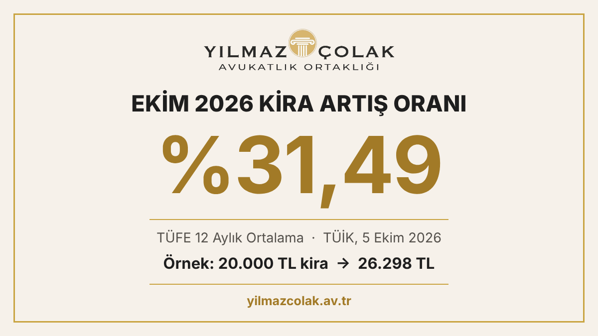 Ekim 2026 kira artış oranı %31,49